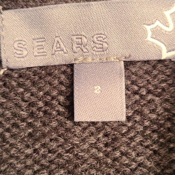 Heavy knit dark grey sweater with deer pattern - Picture 2 of 4
